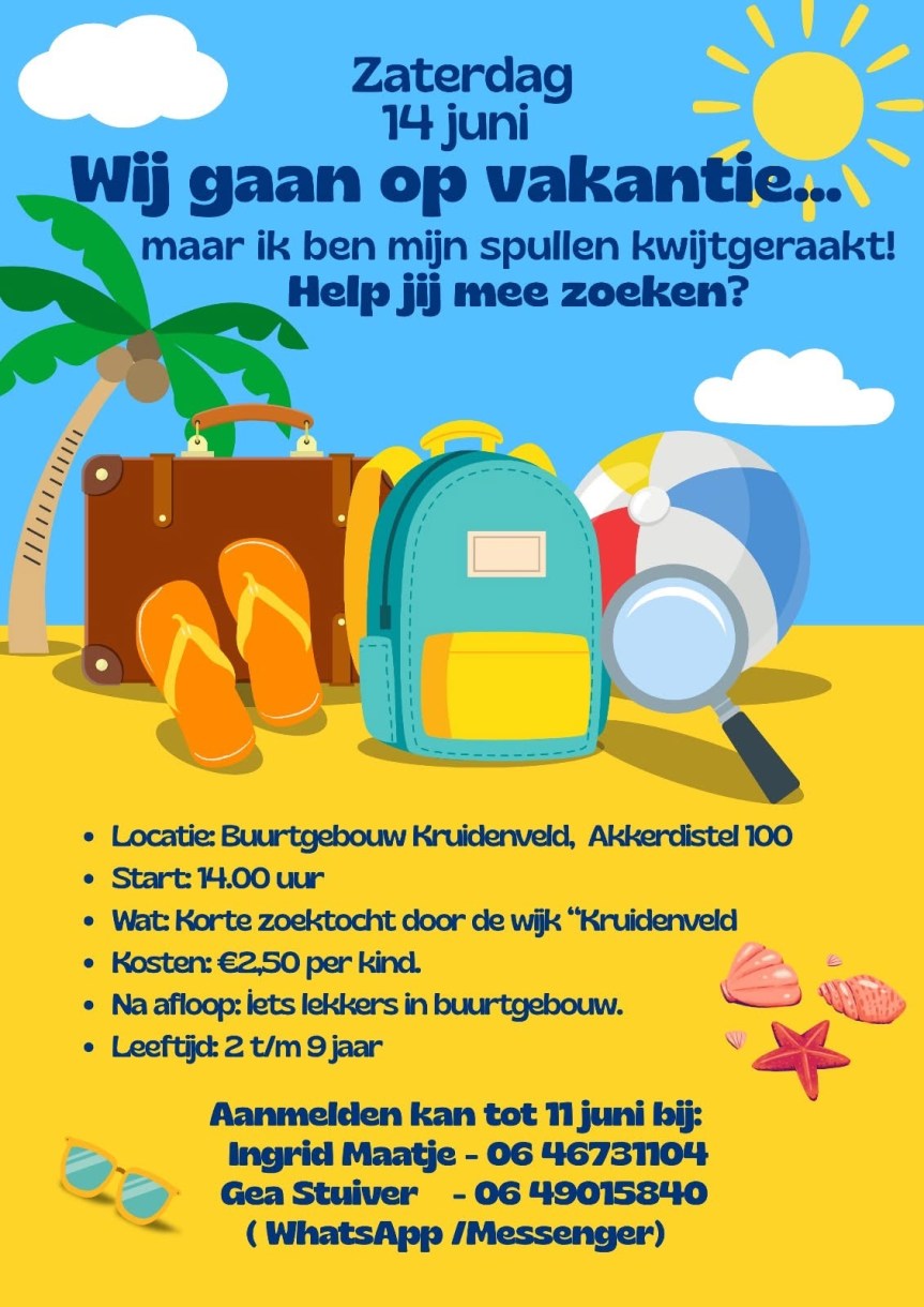 Wij gaan op vakantie